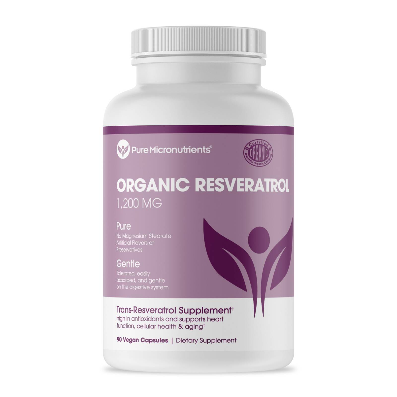 Resveratrol Supplement – Organic Antioxidants - Longevity & Energy Support - 250mg 90 Vegan Capsules