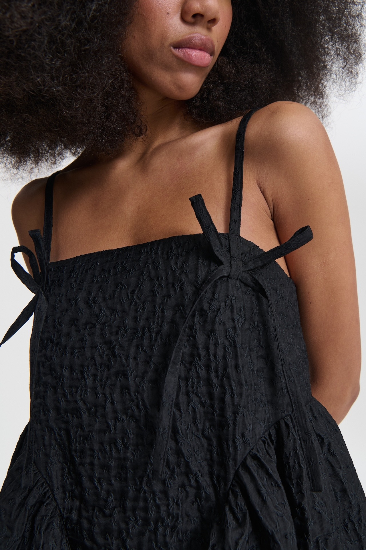 AMBRA | DRESS LOBELIA MATELASS BLACK