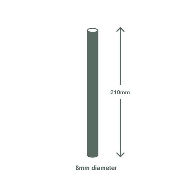 Paper Straws Spoon 8 x 210mm - White Wrapped