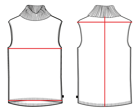 7GG MERINO TURTLENECK VEST