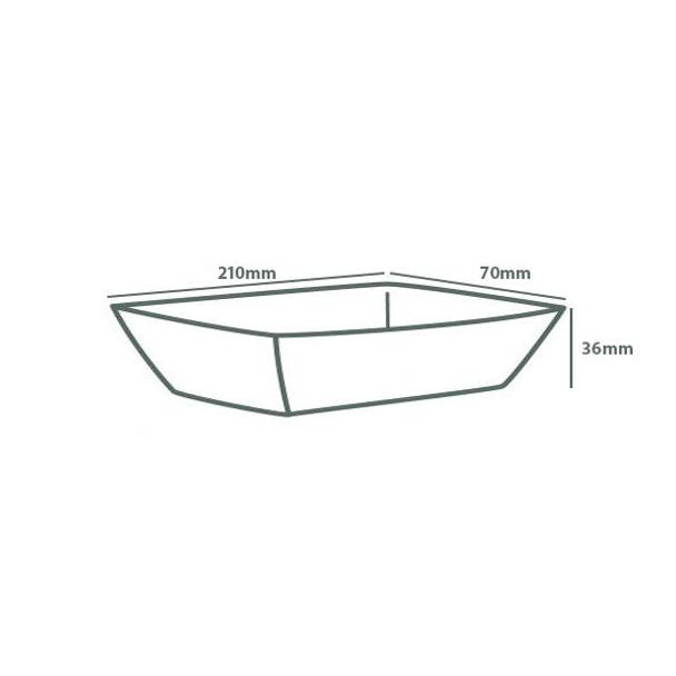 Hot Dog Tray #6 (210 x 70 x 36mm) Kraft Flute