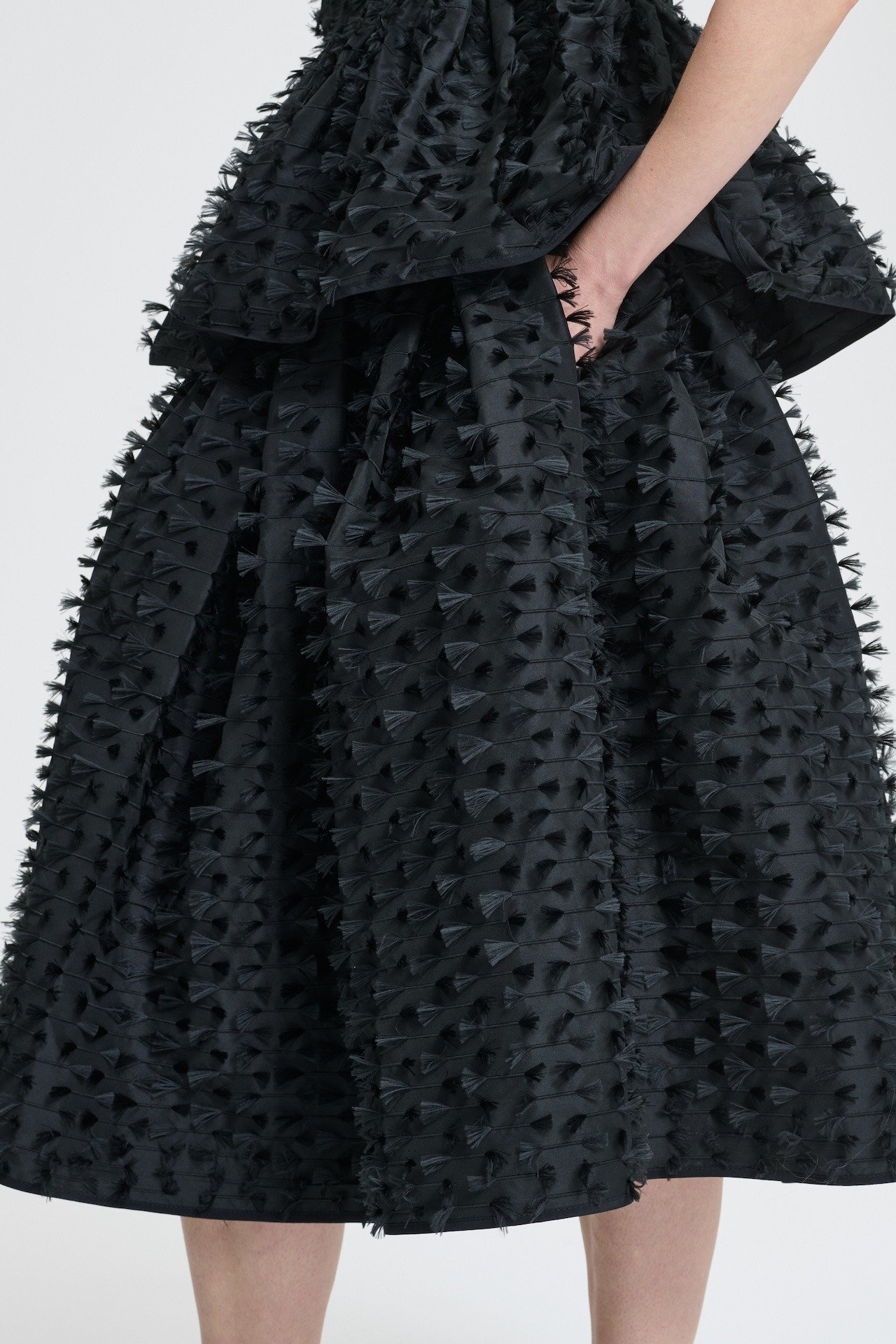 【Cecilie Bahnsen】MALA SKIRT MALA | SKIRT FIAMMA FIL-COUPÉ BLACK
