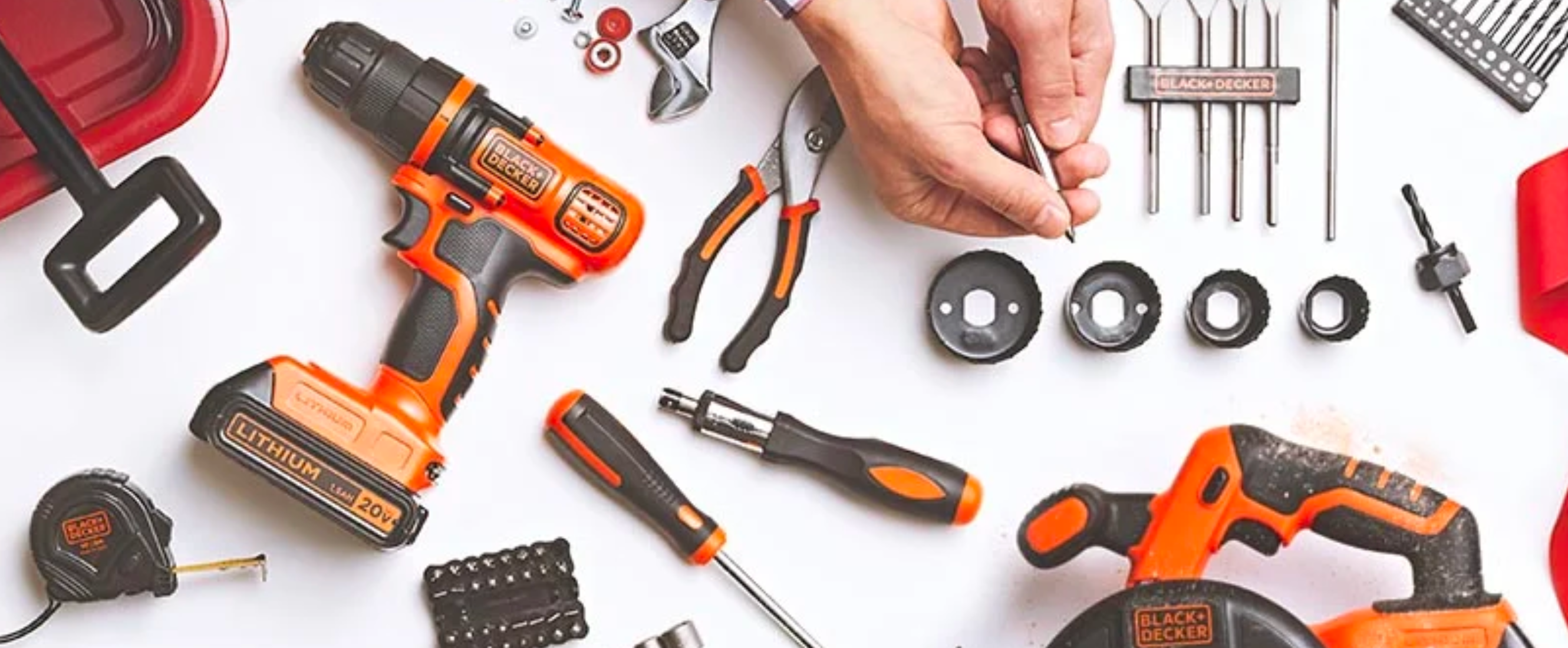 Collection of BLACK+DECKER tools