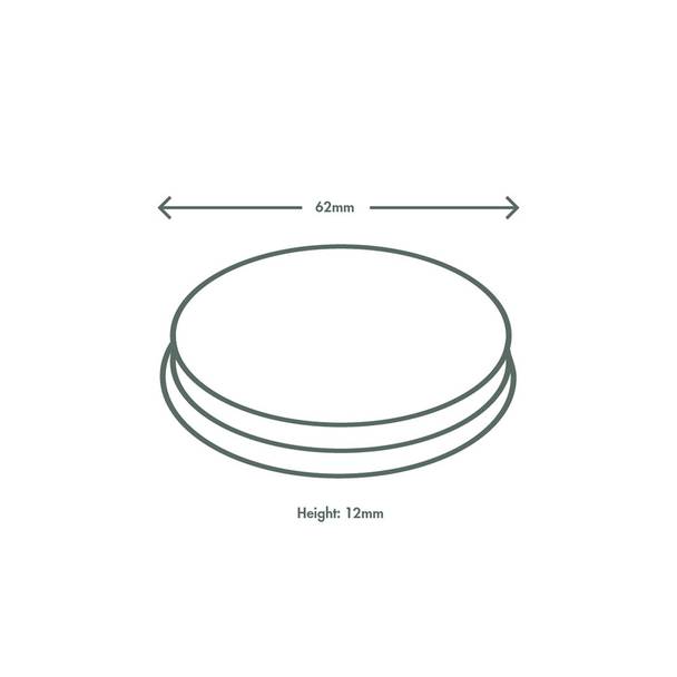 Paper Sauce Pot Lid fits 2.5oz (75ml) Pot - Kraft