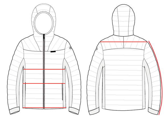 PERFORMANCE DOWN STRETCH HOODY