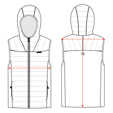 HYBRID HOODED DOWN VEST - CLEARANCE