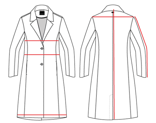 SINGLE BREASTED WOOL COAT - CLEARANCE