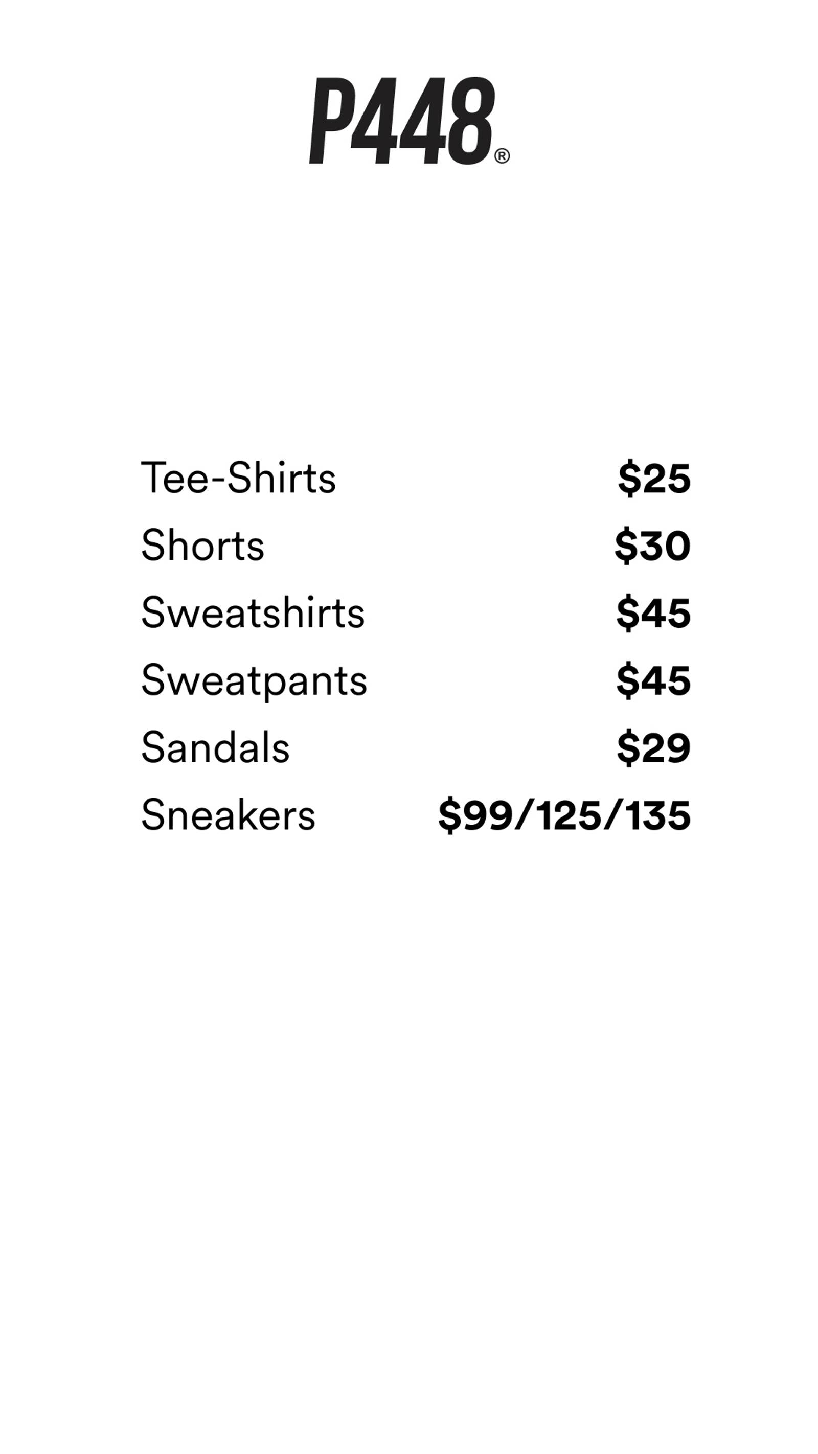 Price list