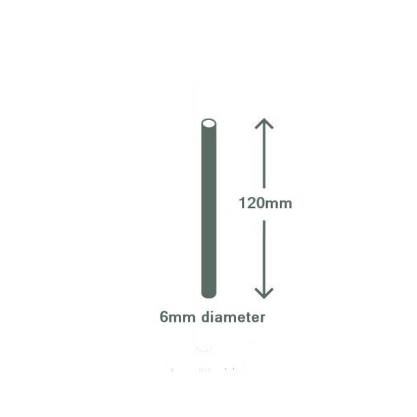 Paper Straws Cocktail 6 x 120mm - White (Box)