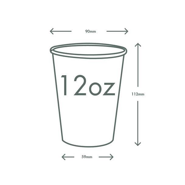 12oz (360ml) Coloured Cold Paper Cup - 89/90 Series