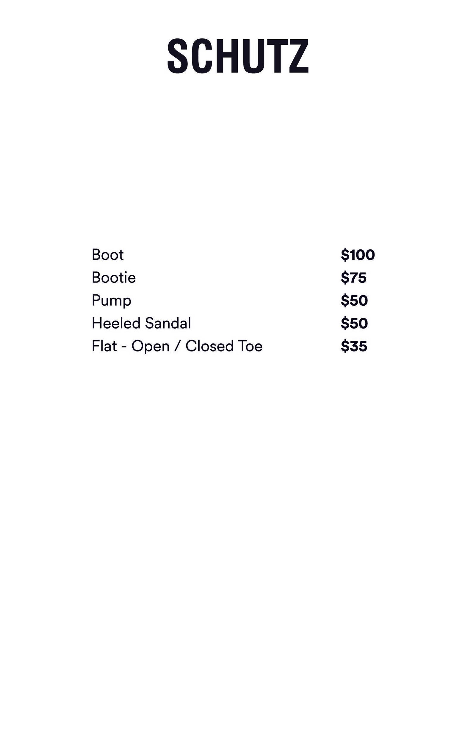 Price list