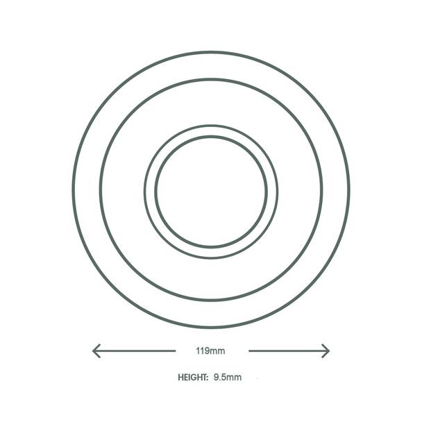 Bonnie Bowl Lid - Plant Fibre - PFAS Free - White - 115 Series