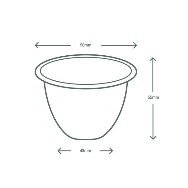 6oz (170ml) Bonnie Bowl - Plant Fibre - PFAS Free - White - 90 Series