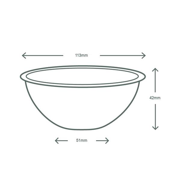 8oz (280ml) Bonnie Bowl - Plant Fibre - PFAS Free - White - 115 Series