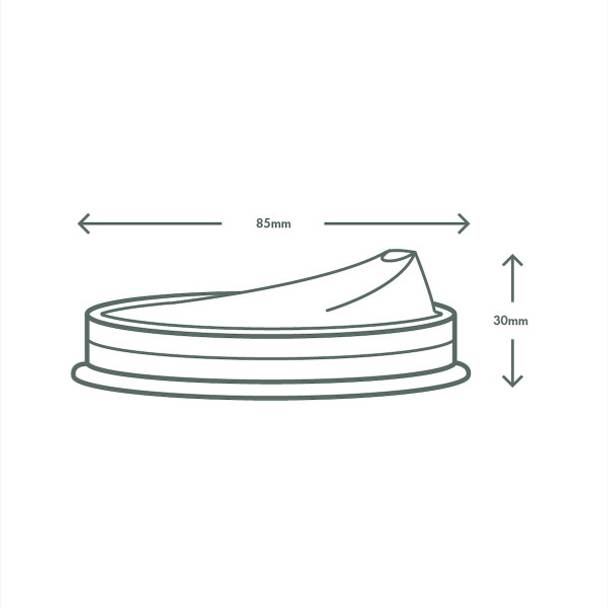 Hot Lid - Sipper - Paper - Aqueous Lined - Black - 79/80 Series