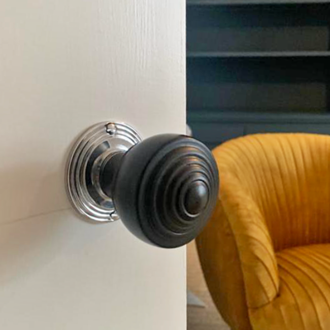 Beehive Door Knobs, Rosewood & Ebonised