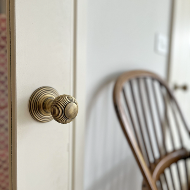 Period Polished Brass Beehive Door Knob - UK Oak Doors™