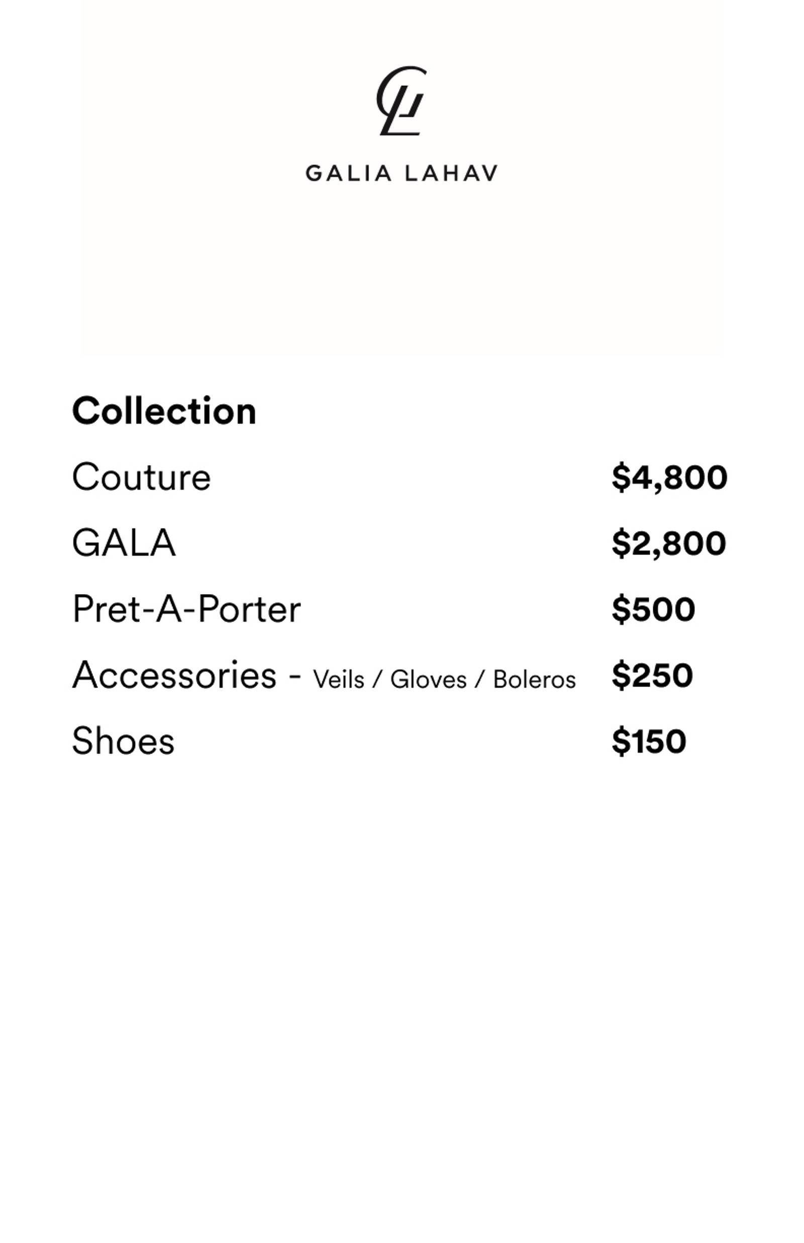 Price list