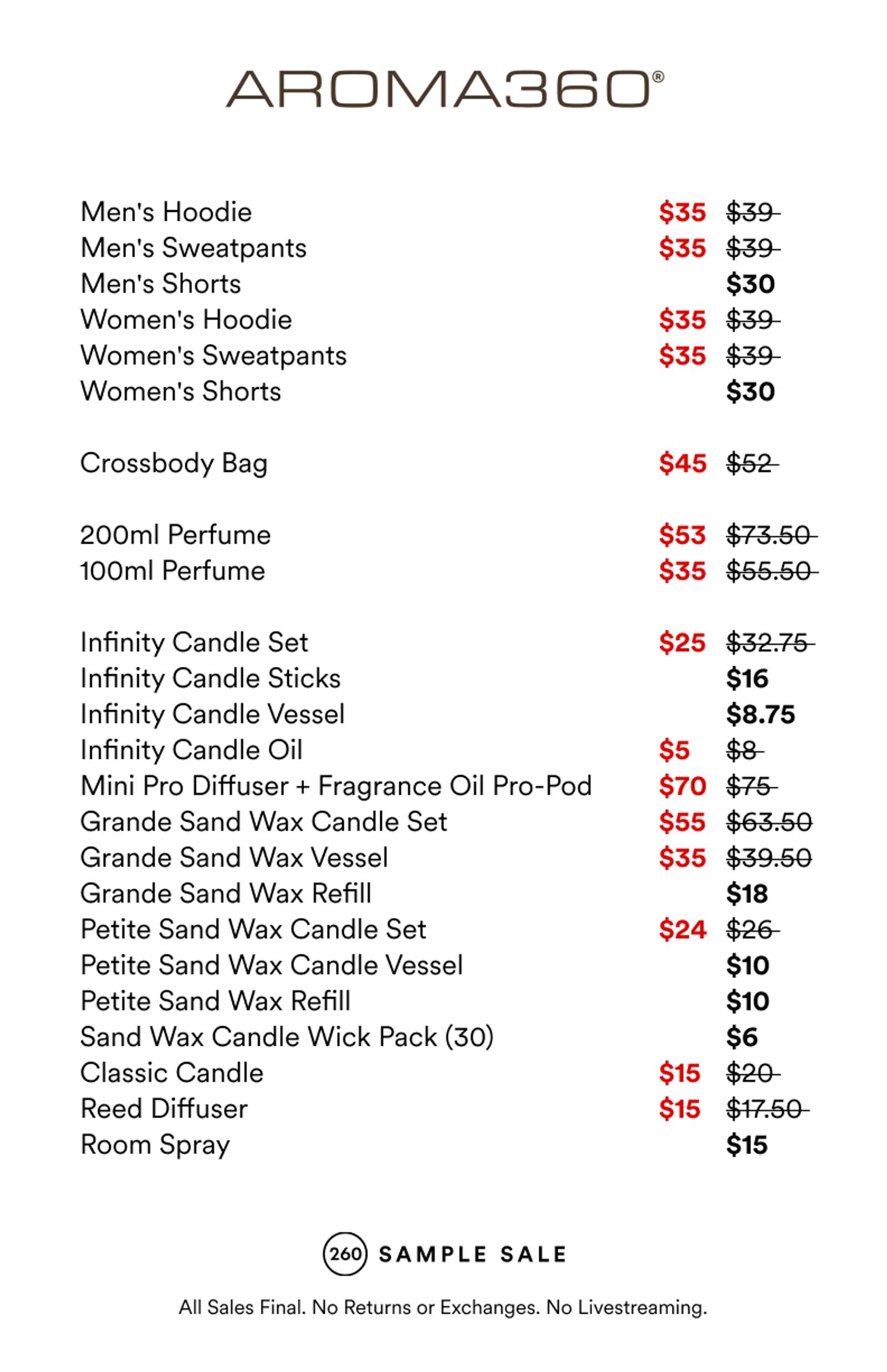 Price list