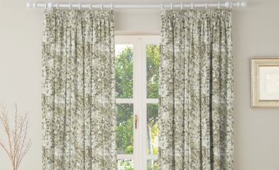 floral made to measure curtains on window