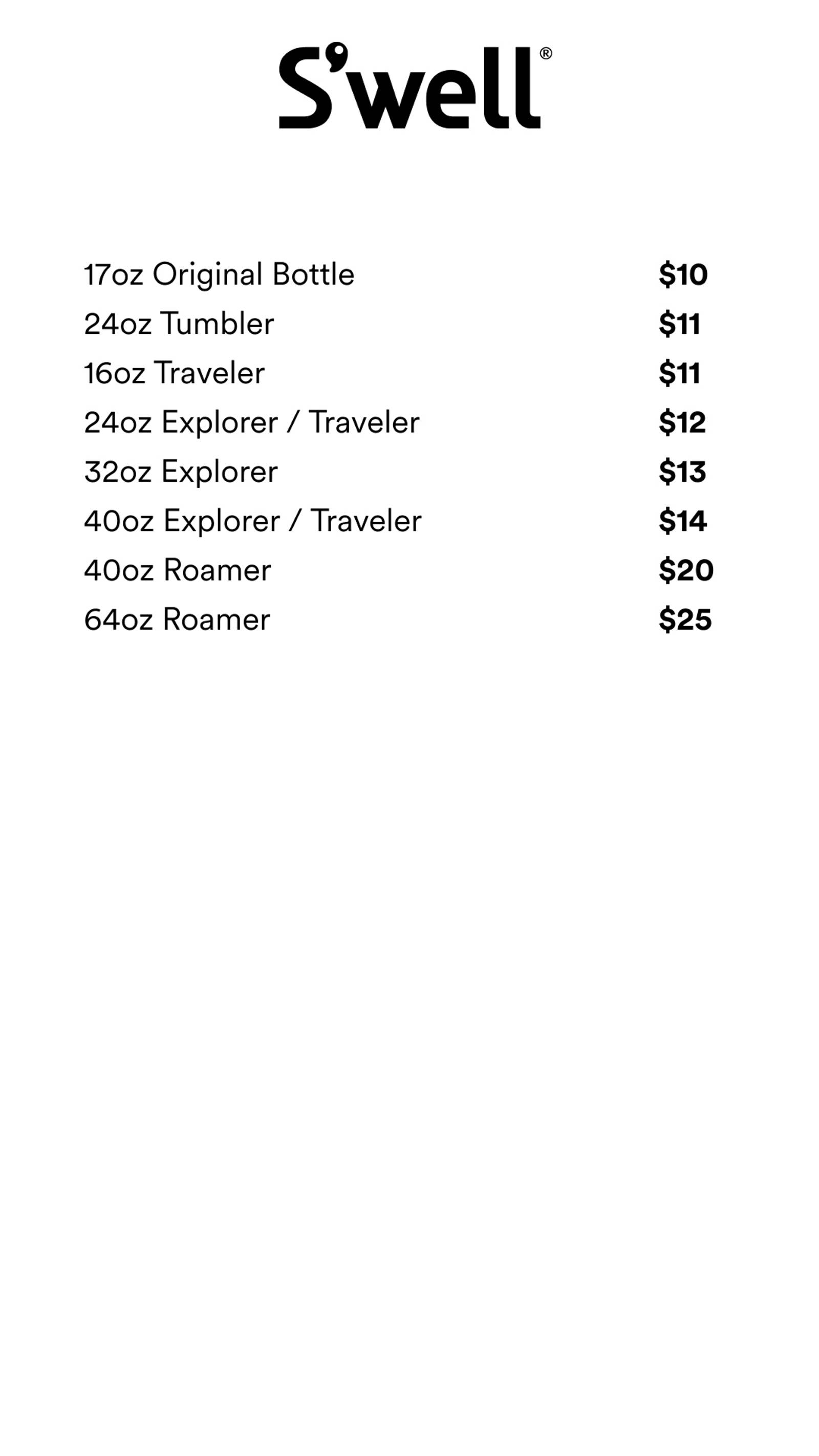 Price list