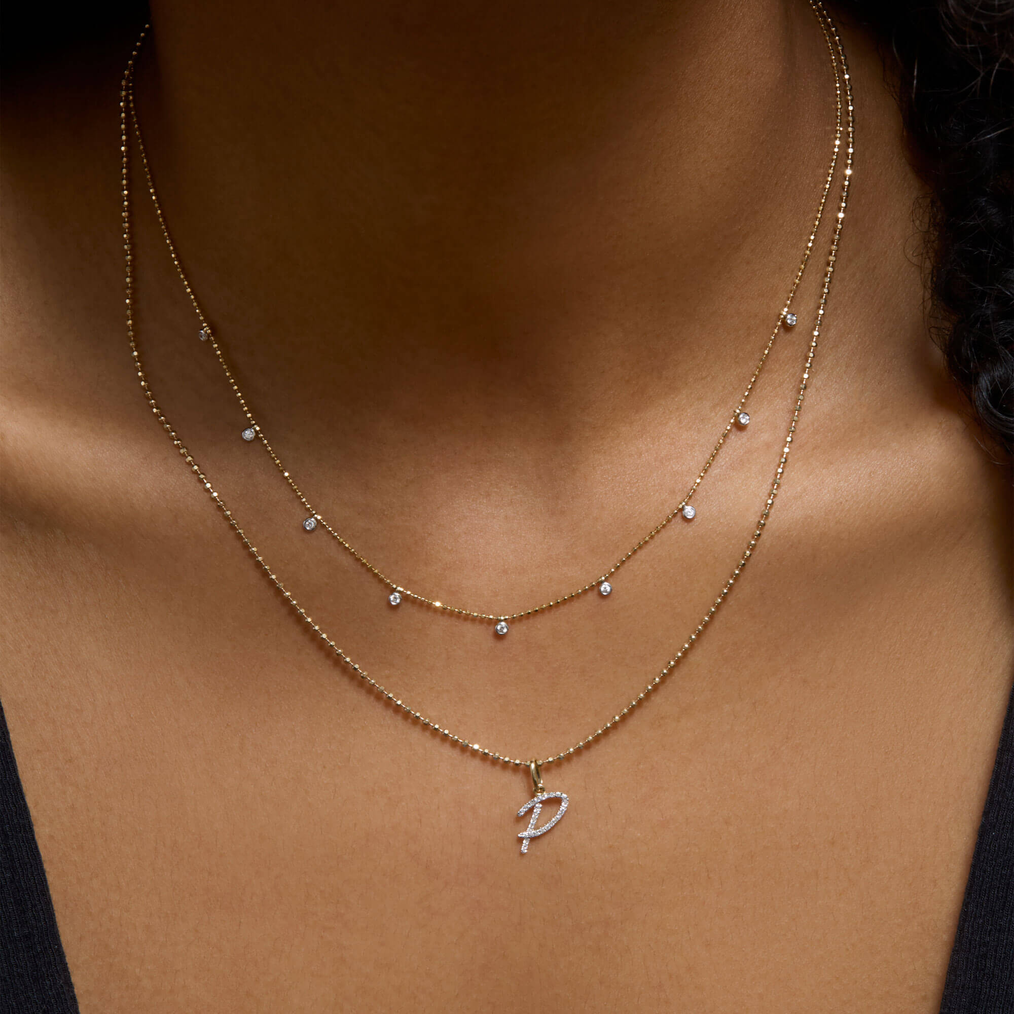 ネックレス・ペンダント WANDERING YOUTH Daisy Combination Ball Chain Necklace BMY201 CelesteNecklace-TwoTone-1_x280