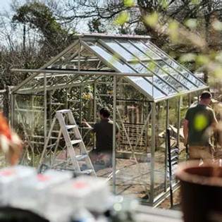 A Rhino greenhouse being installed