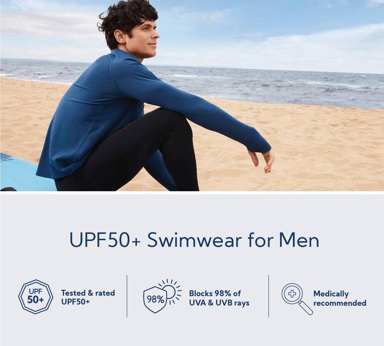 UPF 50+ Swimwear for Men  Solbari UPF50+ Sun Protection Clothing