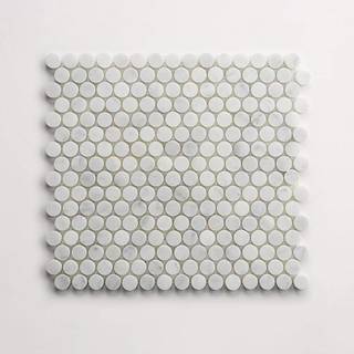 clé carrara | penny rounds mosaic sheet 
