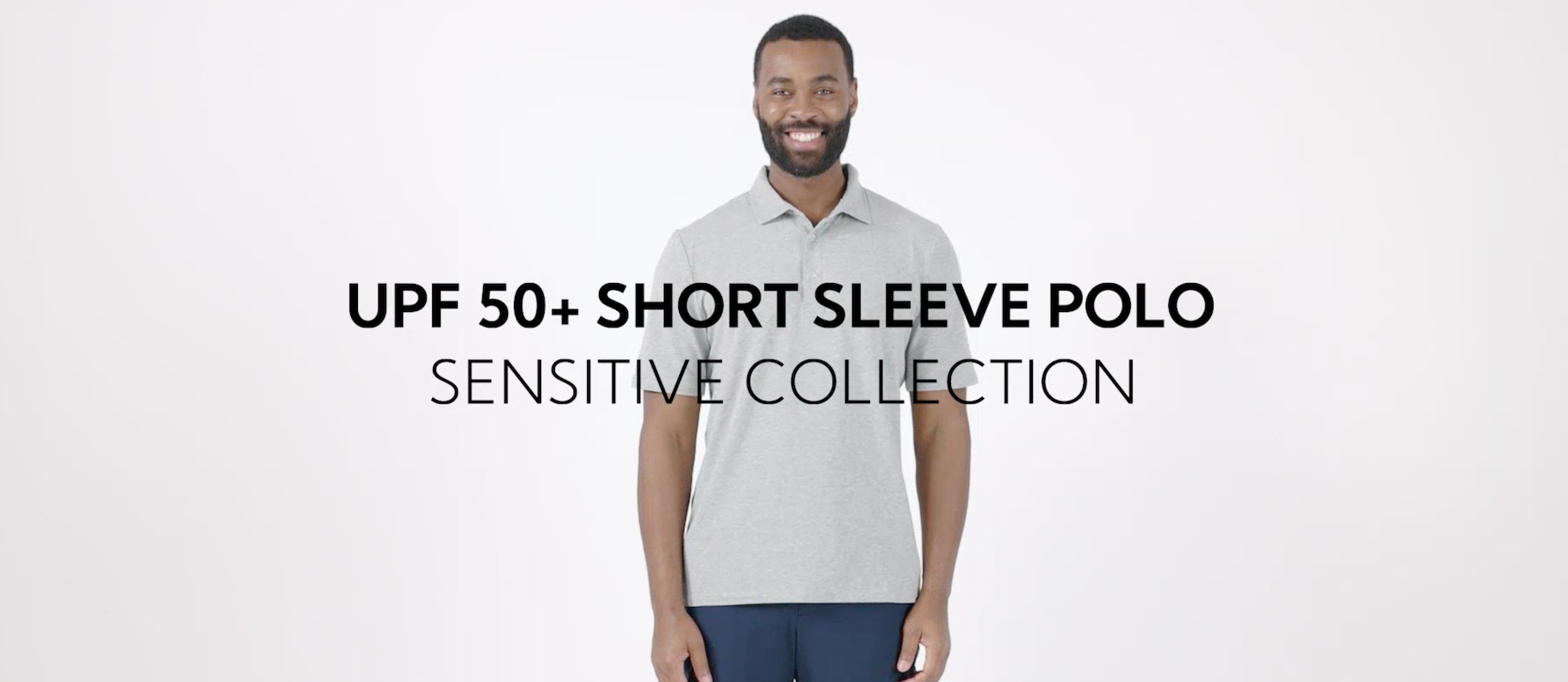 UPF 50+ Sun Protective Polo Shirt for Men - Sensitive Fabric