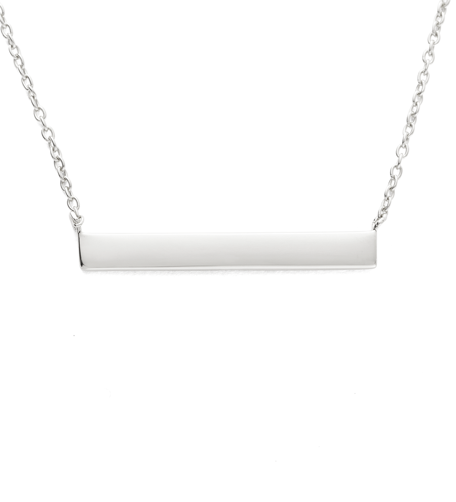 ENGRAVABLE BAR NECKLACE (STERLING SILVER)