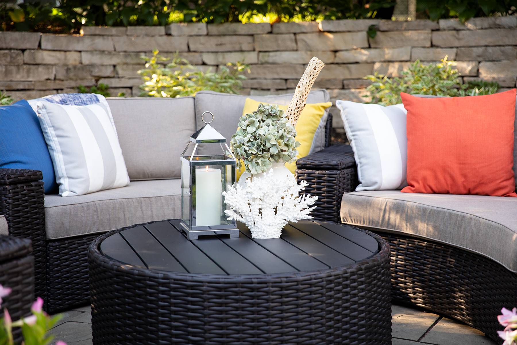 Elliot 6Piece Outdoor Sectional Fire Table Set Yardbird