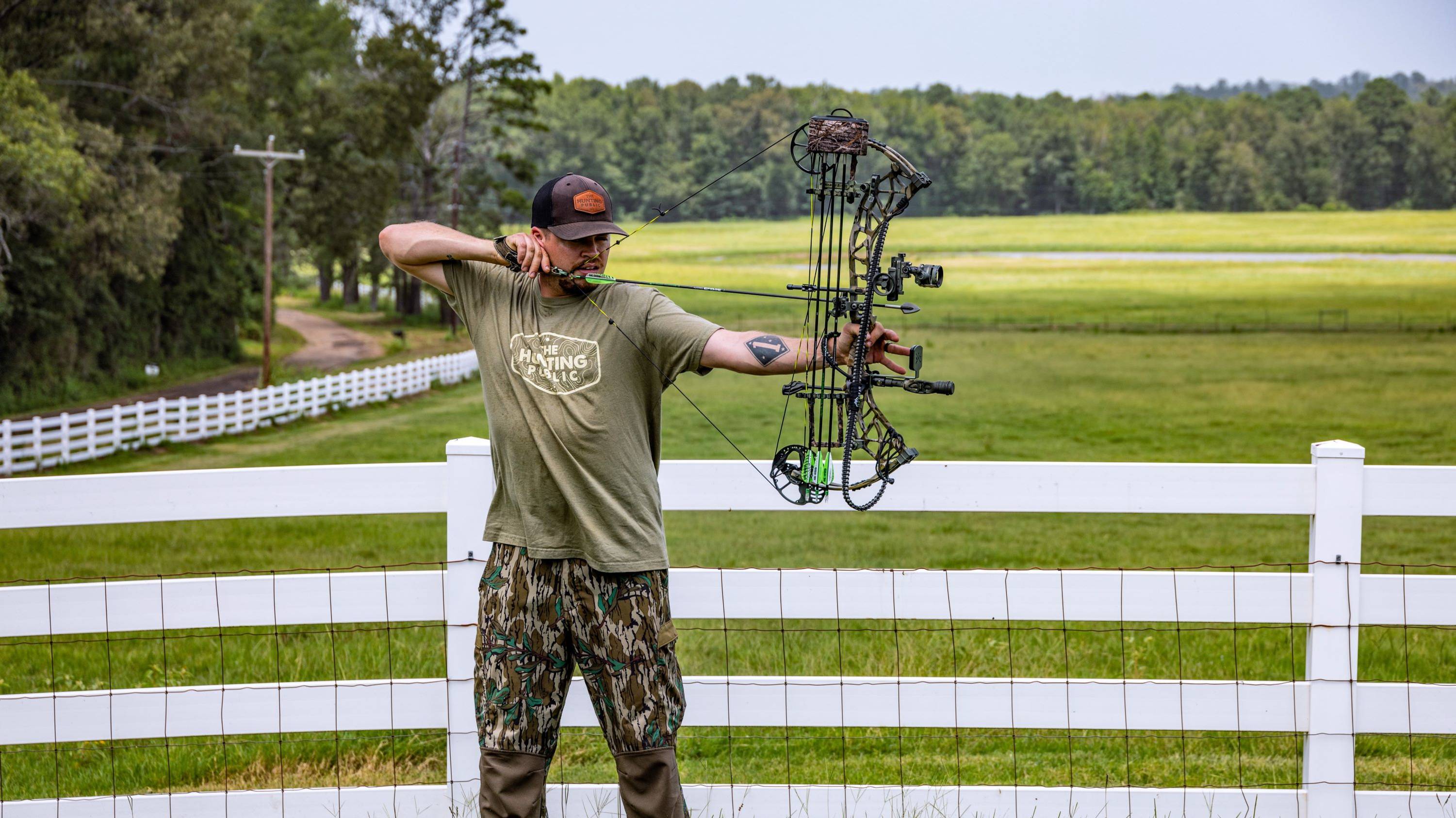 Man shooting The Hunting Public x Bear Archery Adapt 2+ RTH