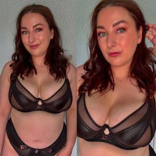 Scantilly Suspense Plunge Bra Black as worn by @glow.with.clo