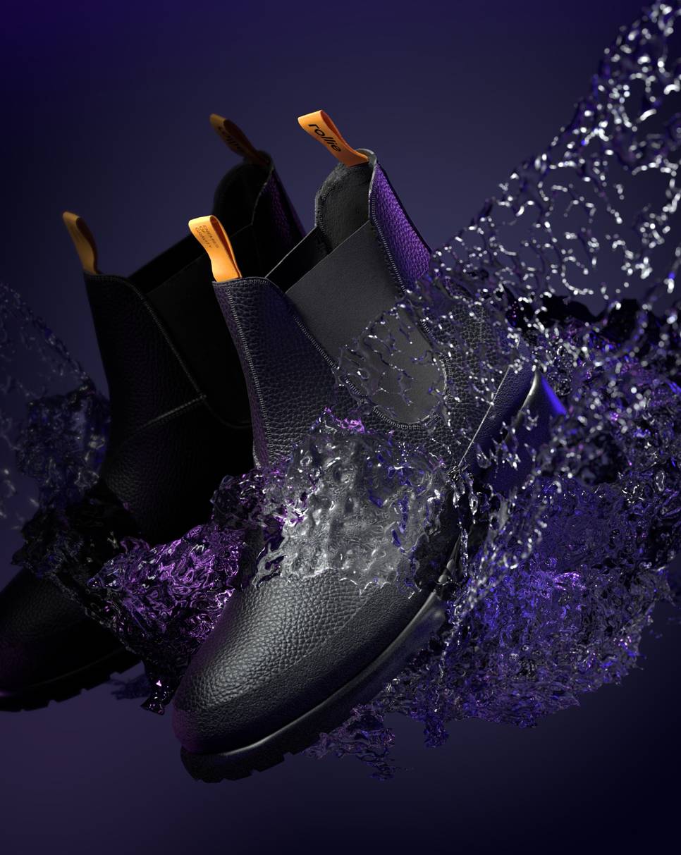 Fields Chelsea Black Patent Croc
