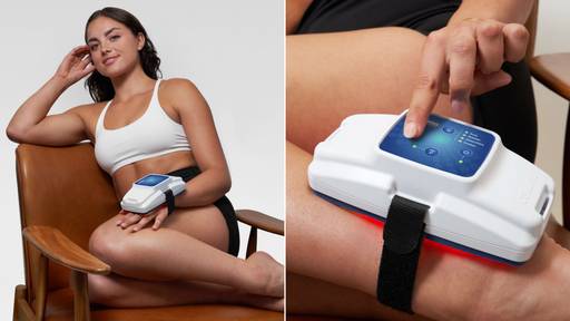 Celluma POD S2 comes with velcro straps to strap to the body.