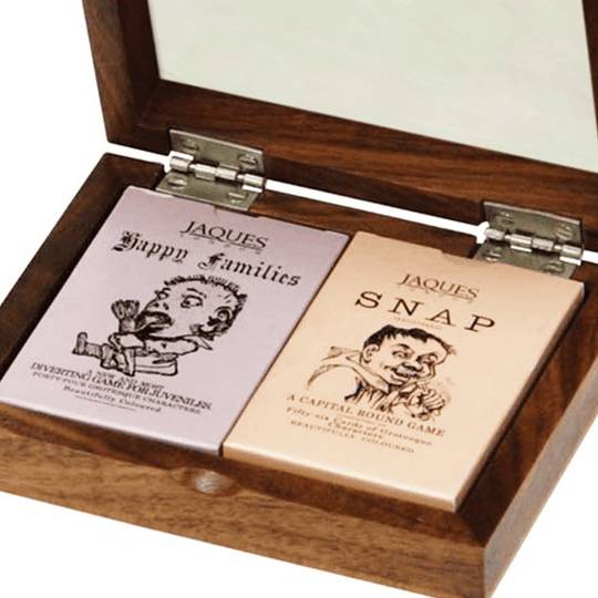 Happy Families & Snap - Luxury Walnut Cased Set