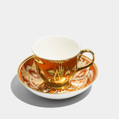 Maker Unknown Saucer, c.1815 and Gold Reflect Teacup