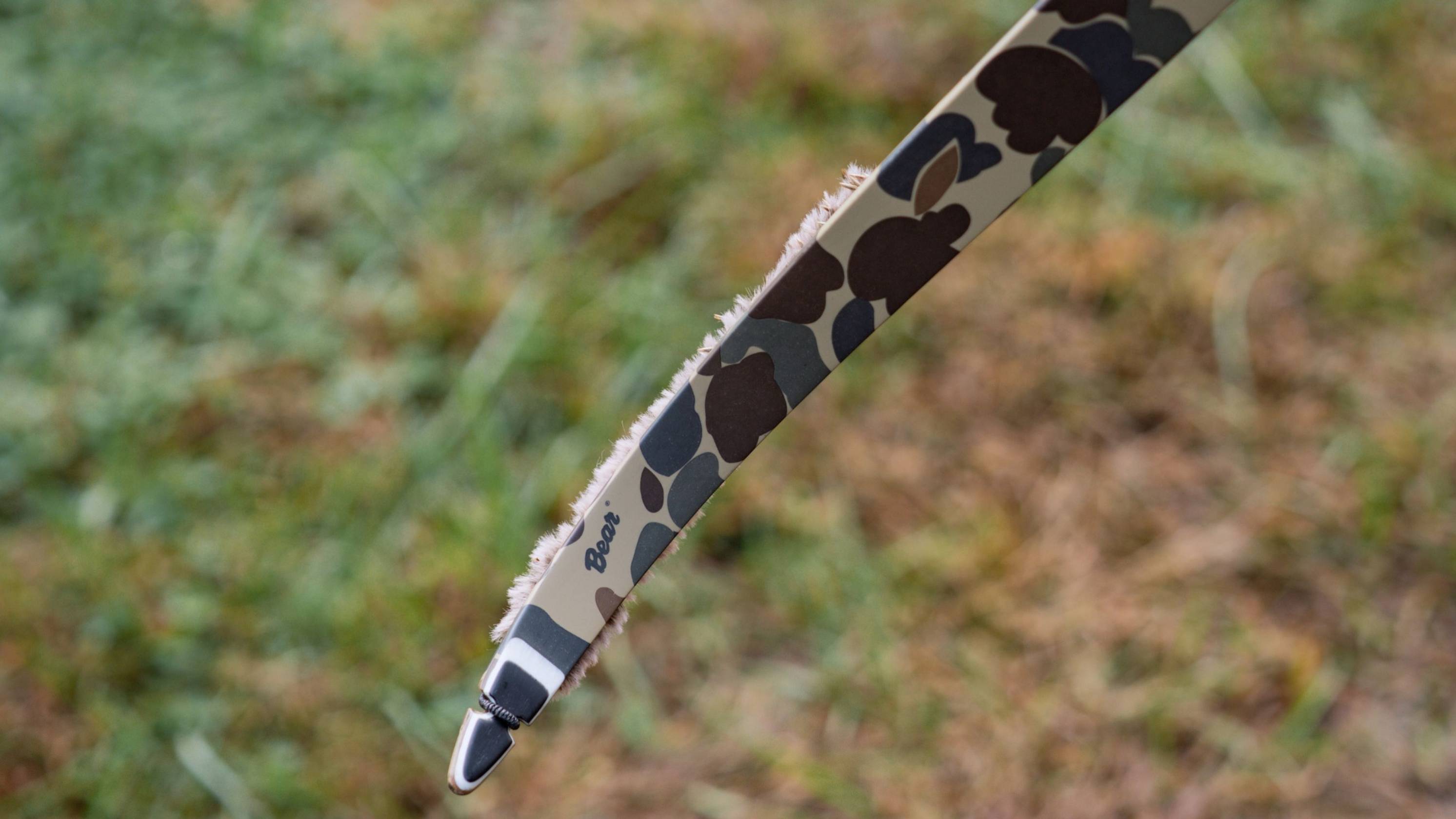 Close up of Fred Bear Camo Take Down Limbs from Bear Archery.