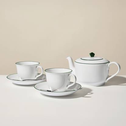 Tea for Two with Teacups - Line