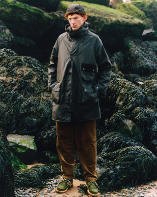 【美品】Barbour TRANSPORT WAX SAGE 36 Transport Waxed Jacket Sage MILWORKS