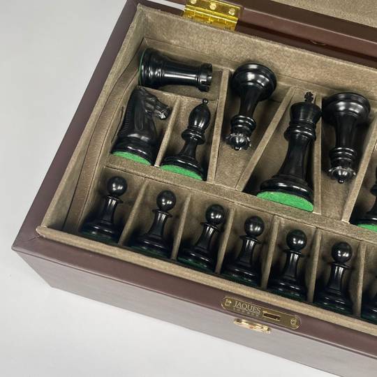 1890 Edition 4" Chess Pieces in Leather Casket