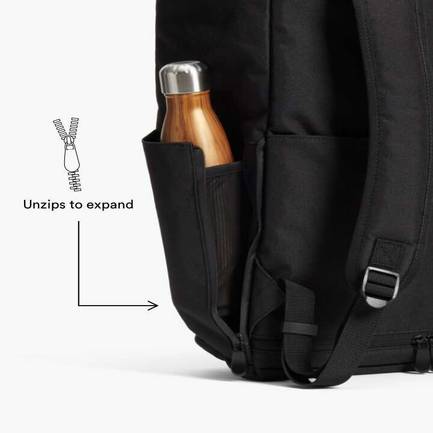 Bottom Pocket: The bottom pocket contains an inner shoe pouch. Slide your shoes, lunch, or toiletries into the pouch to keep separate from the items in the main compartment.