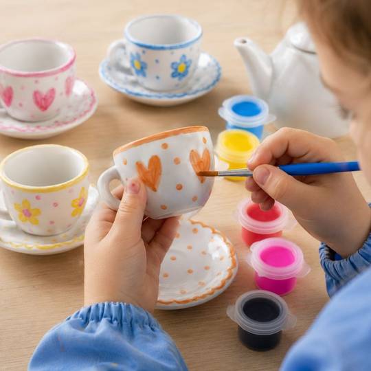 Children's Paintable Tea Set