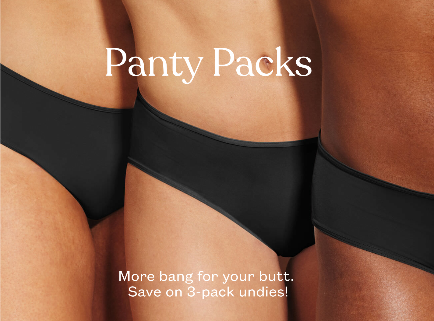 Greentreat ladies underwear 3pack black brief