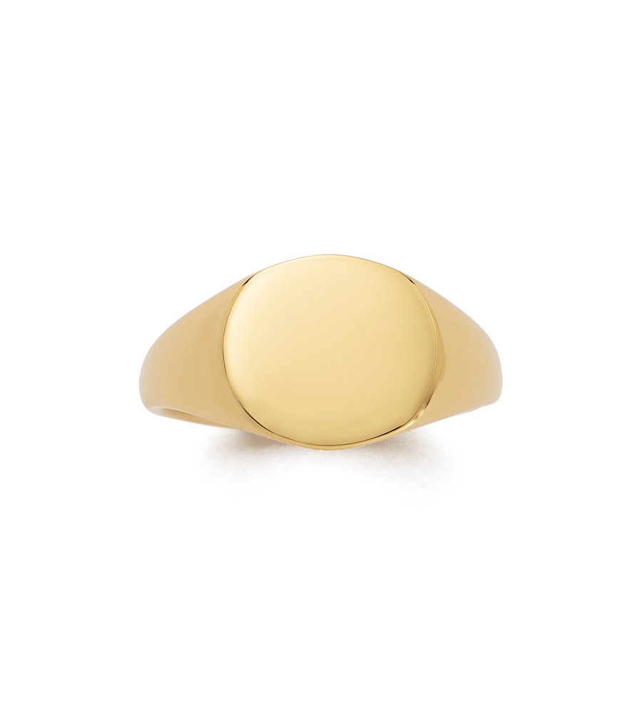 ENGRAVABLE SIGNET RING (18K GOLD VERMEIL)