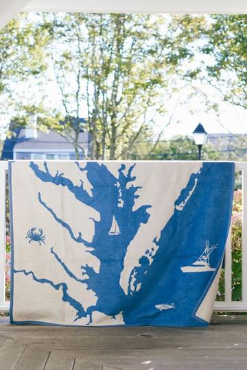 Chesapeake Bay Map Blanket