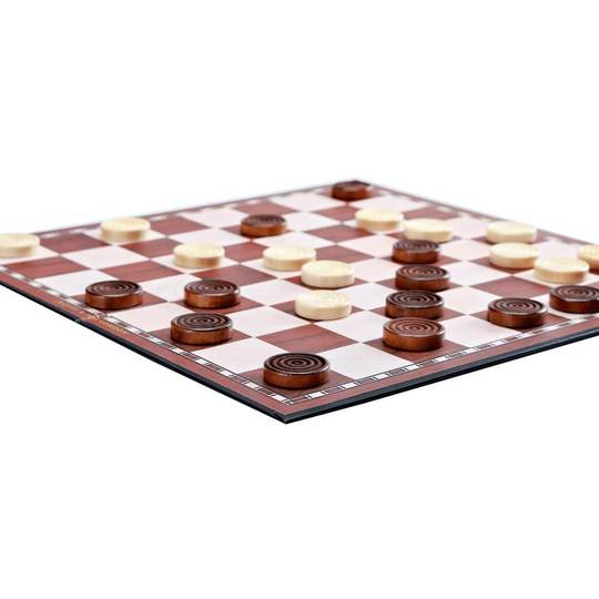 Folding Draughts Set - 12" Board & Pieces