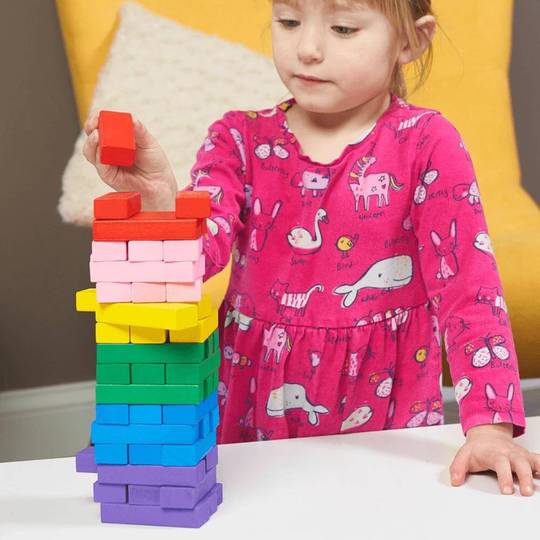 Rainbow Building Blocks - 3 in 1 Wooden Toy