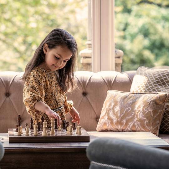 Folding Chess Board - Luxury 15 Inch Chess Set